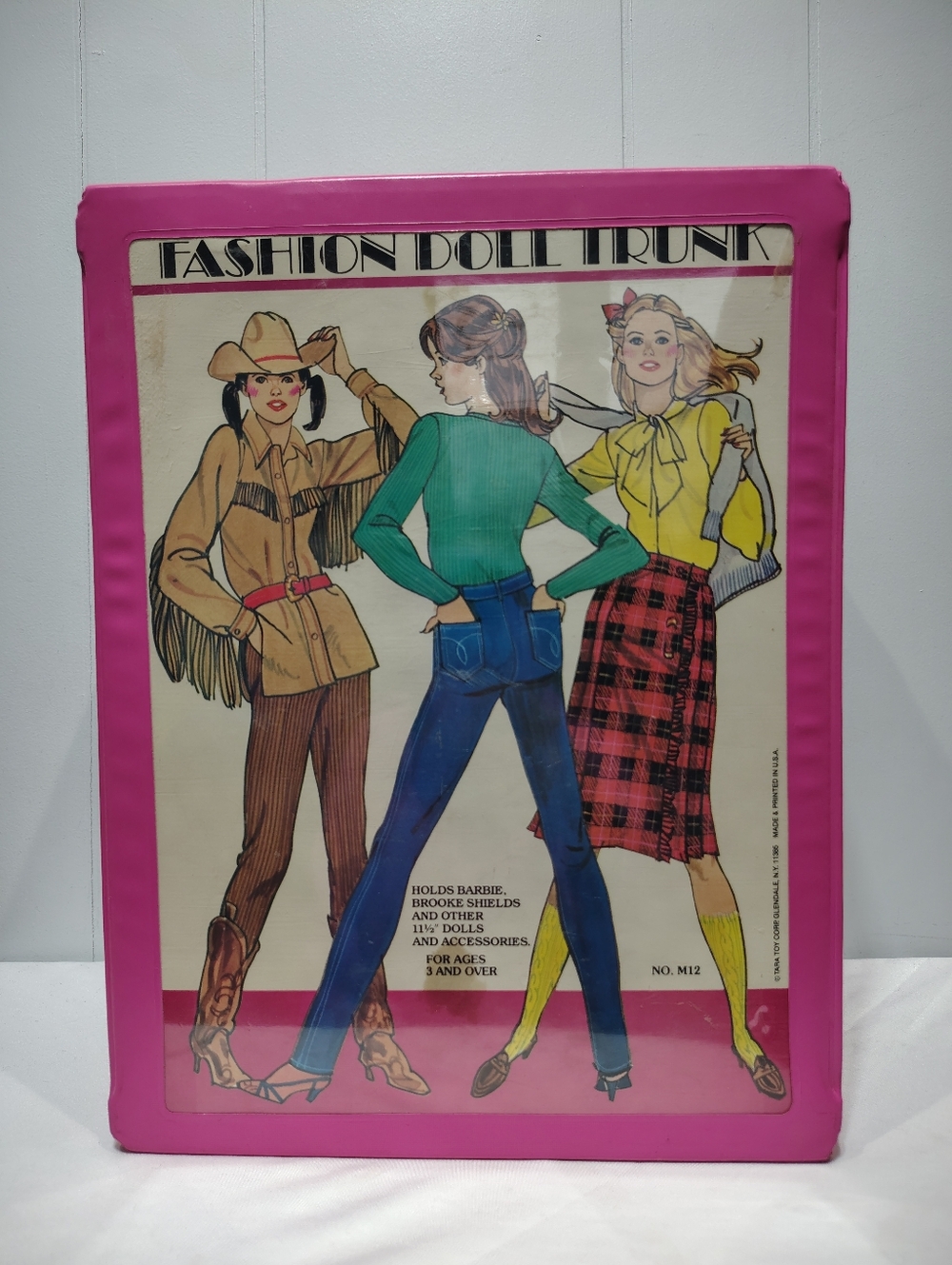 Vintage Fashion Doll Trunk Case Pink Tara Toy Fits Barbie 1970s USA